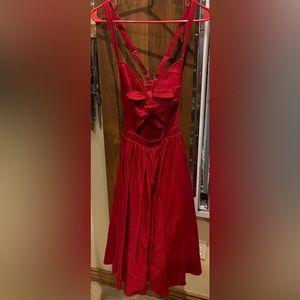 Pinup Couture Sexy Red dress Halloween or night out Small- sexy cutout middle